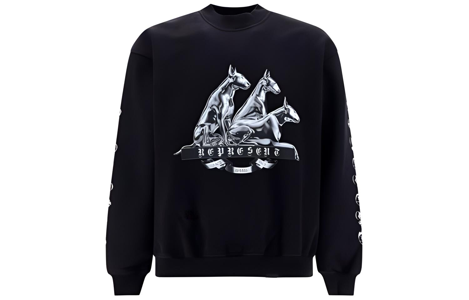 【代購】REPRESENT Sweatshirts Men's Black Crew Neck Moderate Regular M04243-01