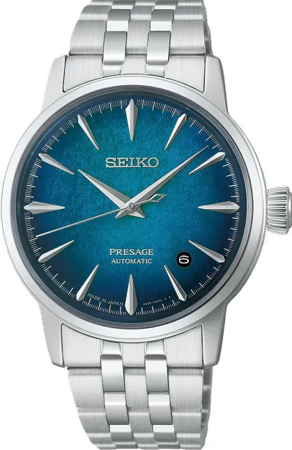 萬年鐘錶 - SEIKO Presage   調酒系列碎冰紋理面盤機械錶  HCB001J1 / 4R35-04A0F 錶徑38.5MM