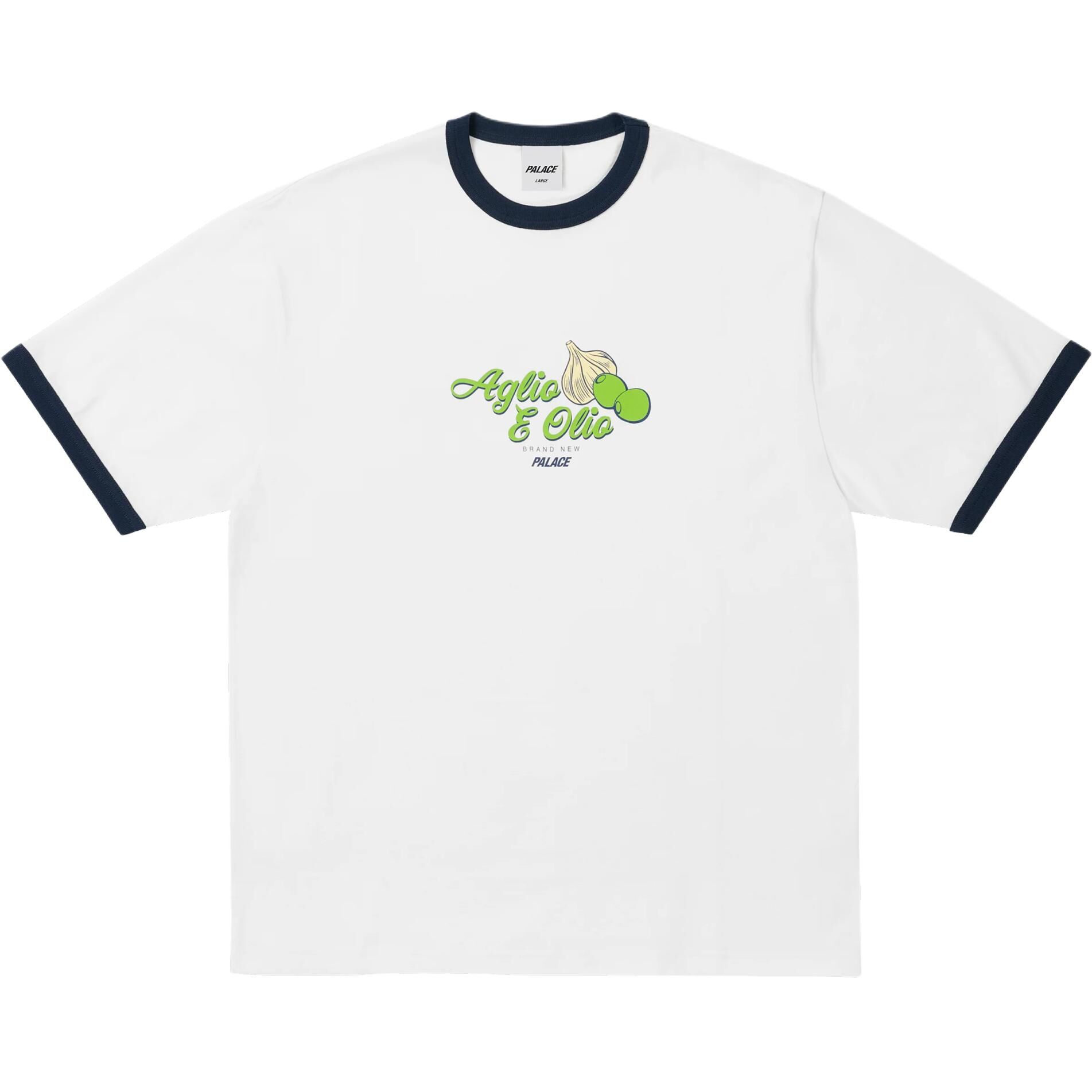 【代購】PALACE 2026 SS26 AGLIO E OLIO AGLIO E OLIO RINGER T SHIRT WHITE T Shirt Unisex P30ES203