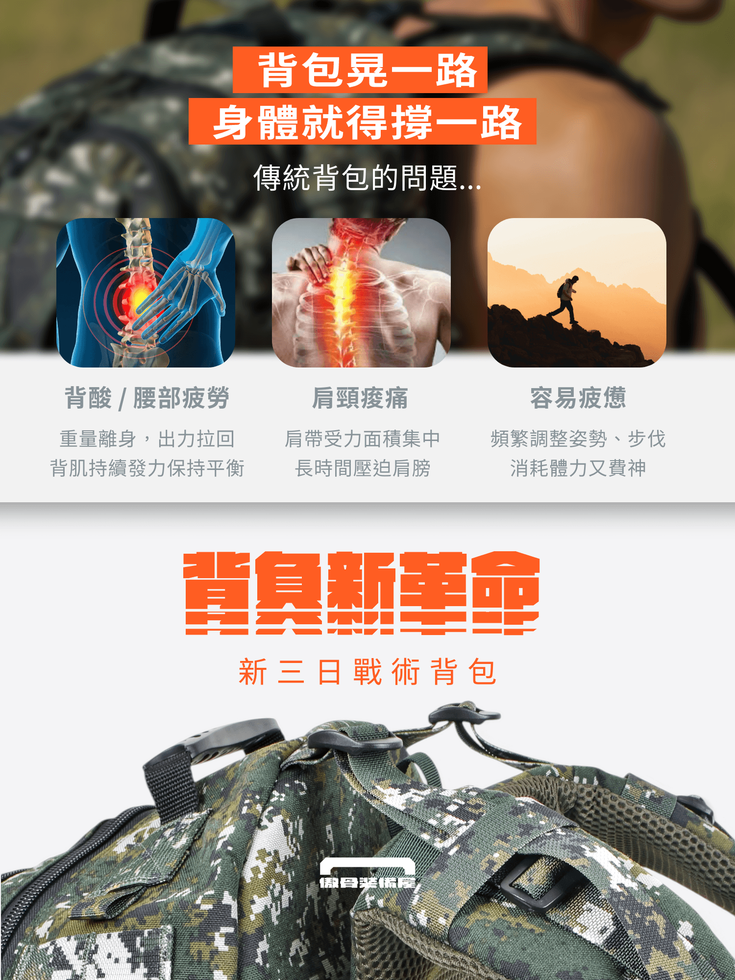 A-TWO 三日任務背包 可調式背負 MOLLE 模組化戰術背包 陸軍迷彩 軍品 傲骨戰術裝備屋