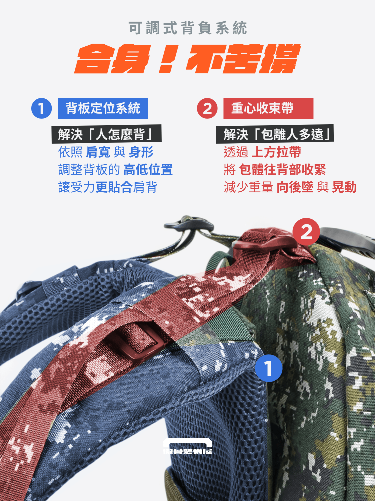 A-TWO 三日任務背包 可調式背負 MOLLE 模組化戰術背包 陸軍迷彩 軍品 傲骨戰術裝備屋