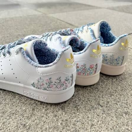 adidas stan smith 刺繡小花 2色