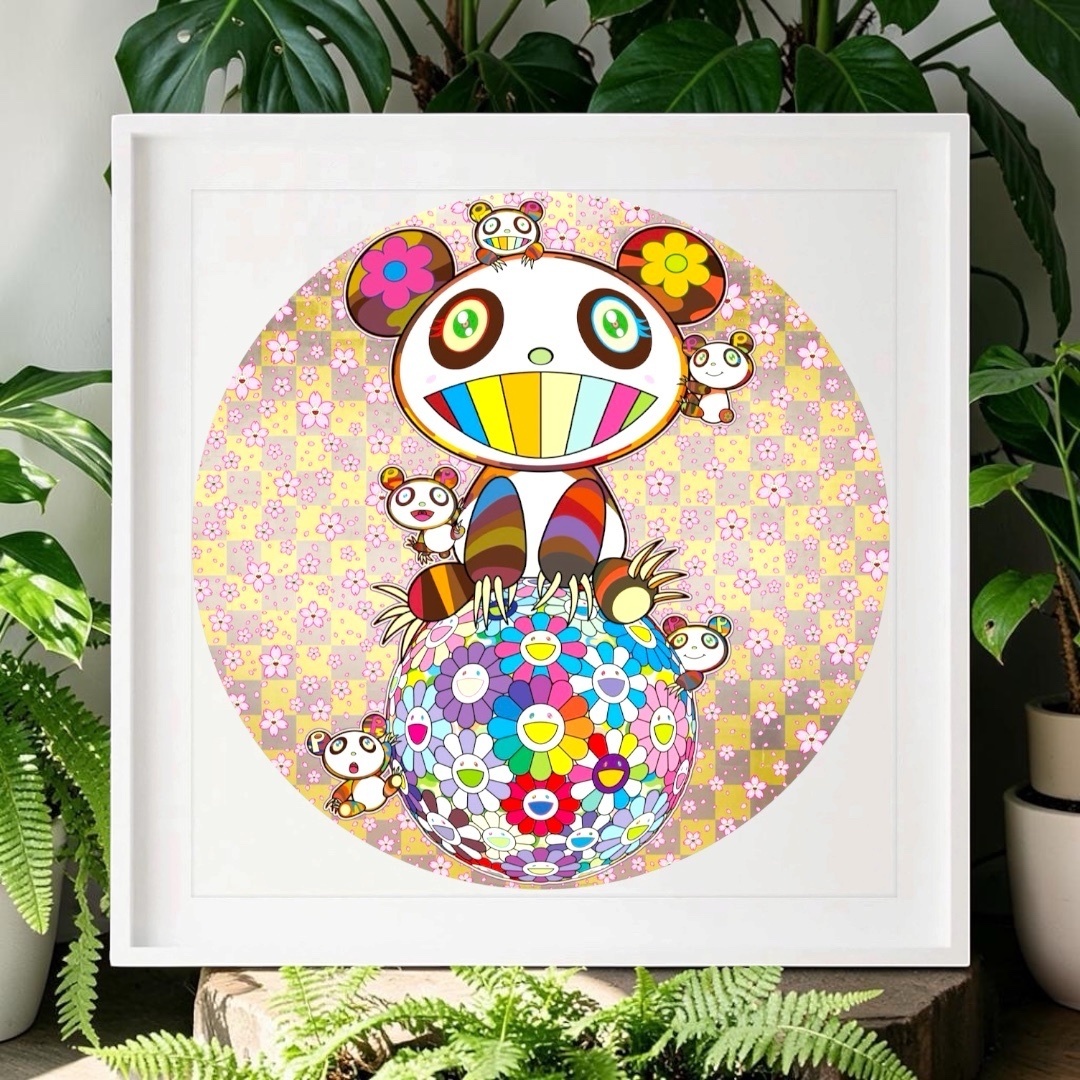 🎏預訂🎏Takashi Murakami A panda family amidst a flurry of cherry blossoms
