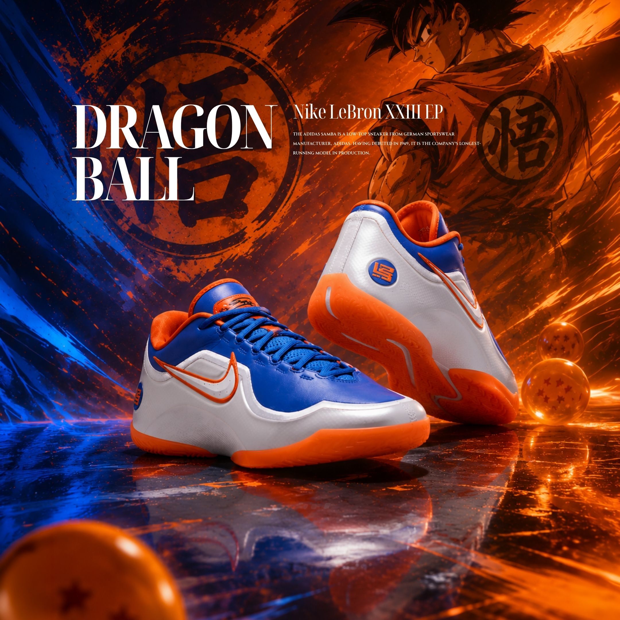 NICEDAY 代購 NIKE LEBRON 23 七龍珠 悟空 籃球鞋 實戰 詹姆斯 老詹 喇叭詹 藍 橘 鴛鴦 IM5124-400