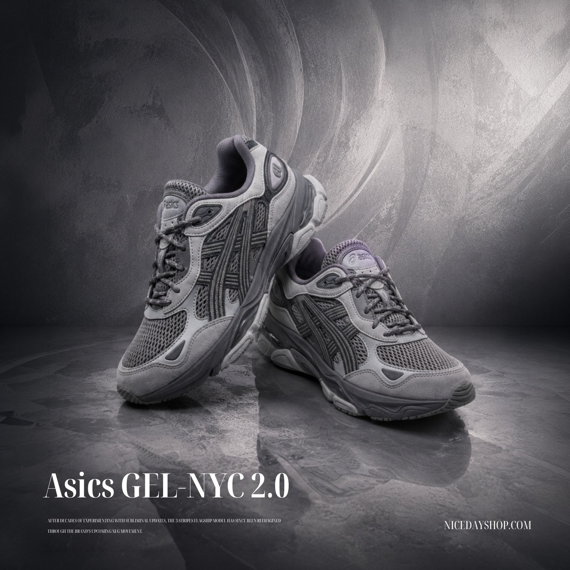 NICEDAY 代購 Asics GEL-NYC 2.0 灰 灰銀 碳灰 鐵灰 中性灰 運動 機能 工裝 1203B080-020