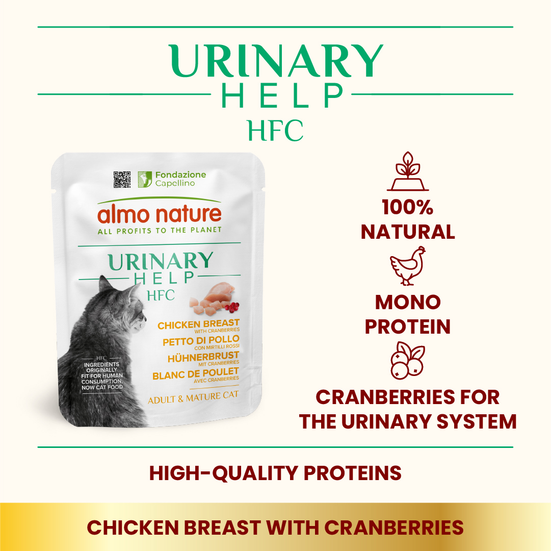 Almo Nature - HFC尿道護理鮮肉湯包 - 雞胸 (黃字) Urinary Help  (Chicken Breast+Cranberry) 50g