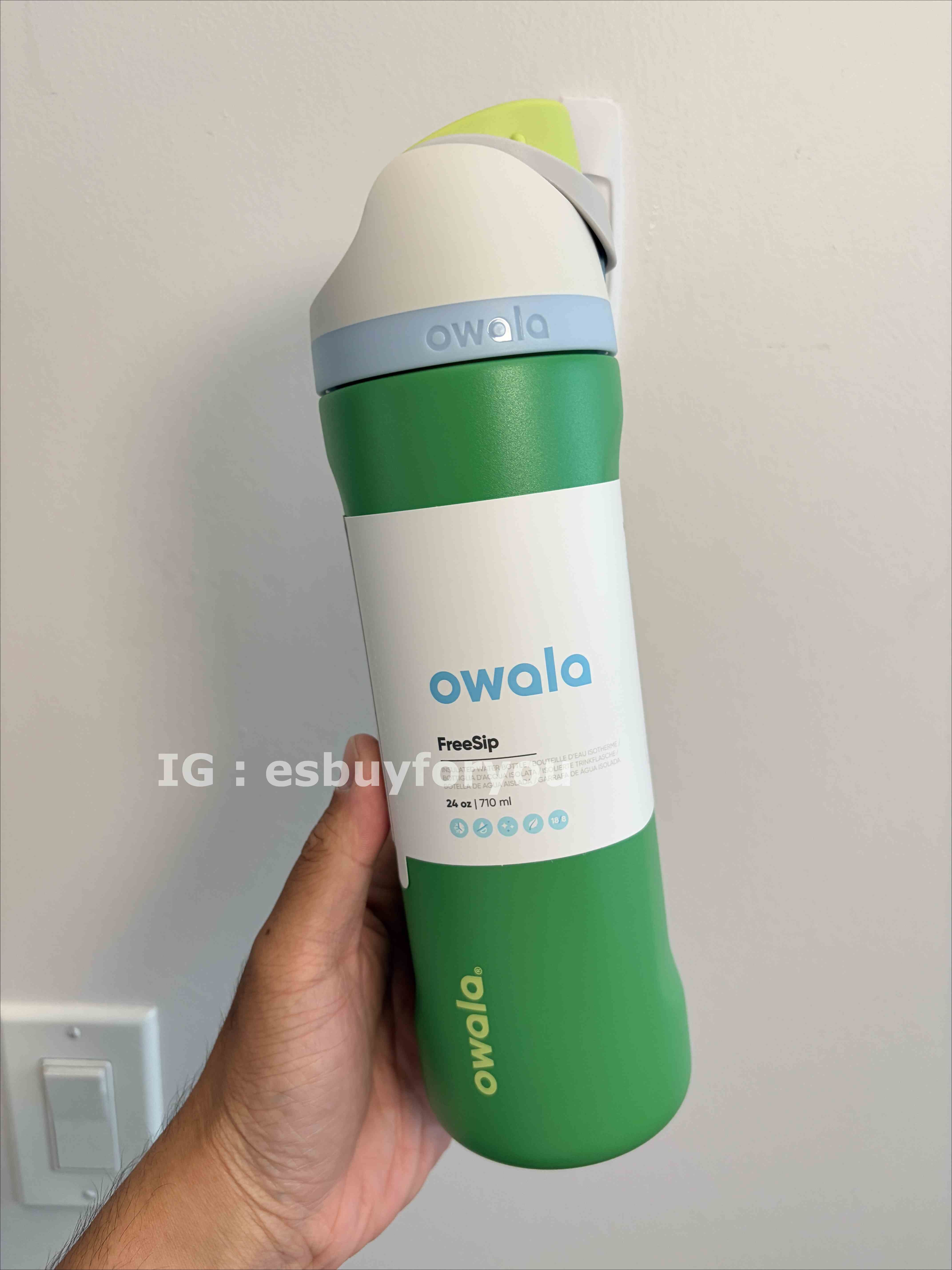 Owala (24/32oz) 不鏽鋼 FreeSip 水壺 (內有吸管) Putting Green 草綠色