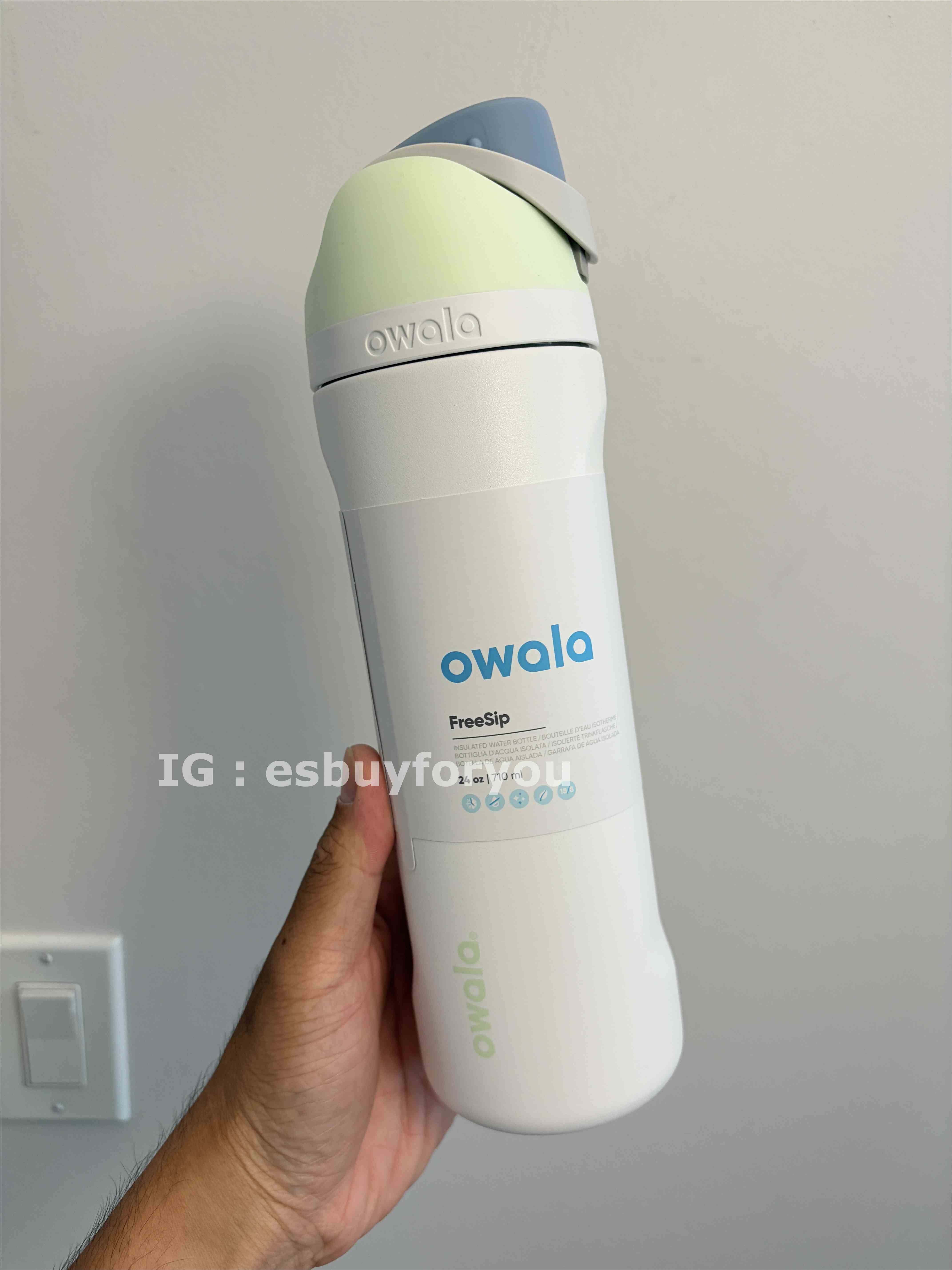 Owala (24/32oz) 不鏽鋼 FreeSip 水壺 (內有吸管) Iced Breeze 冰鎮微風