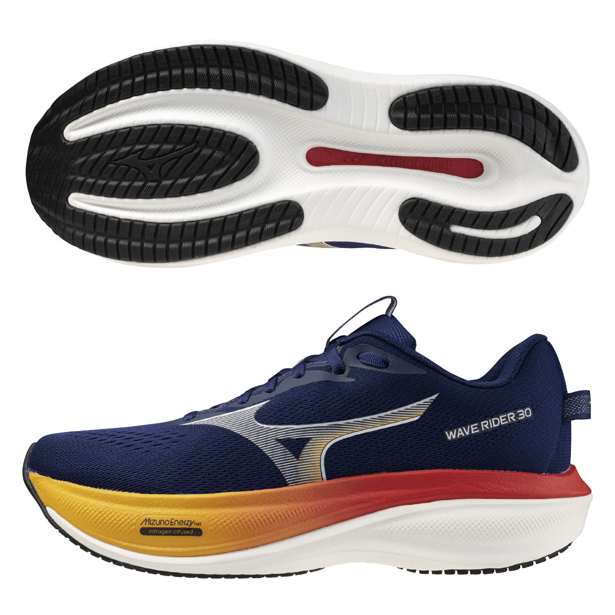 MIZUNO WAVE RIDER 30 藏青×白×橘 J1GM262154