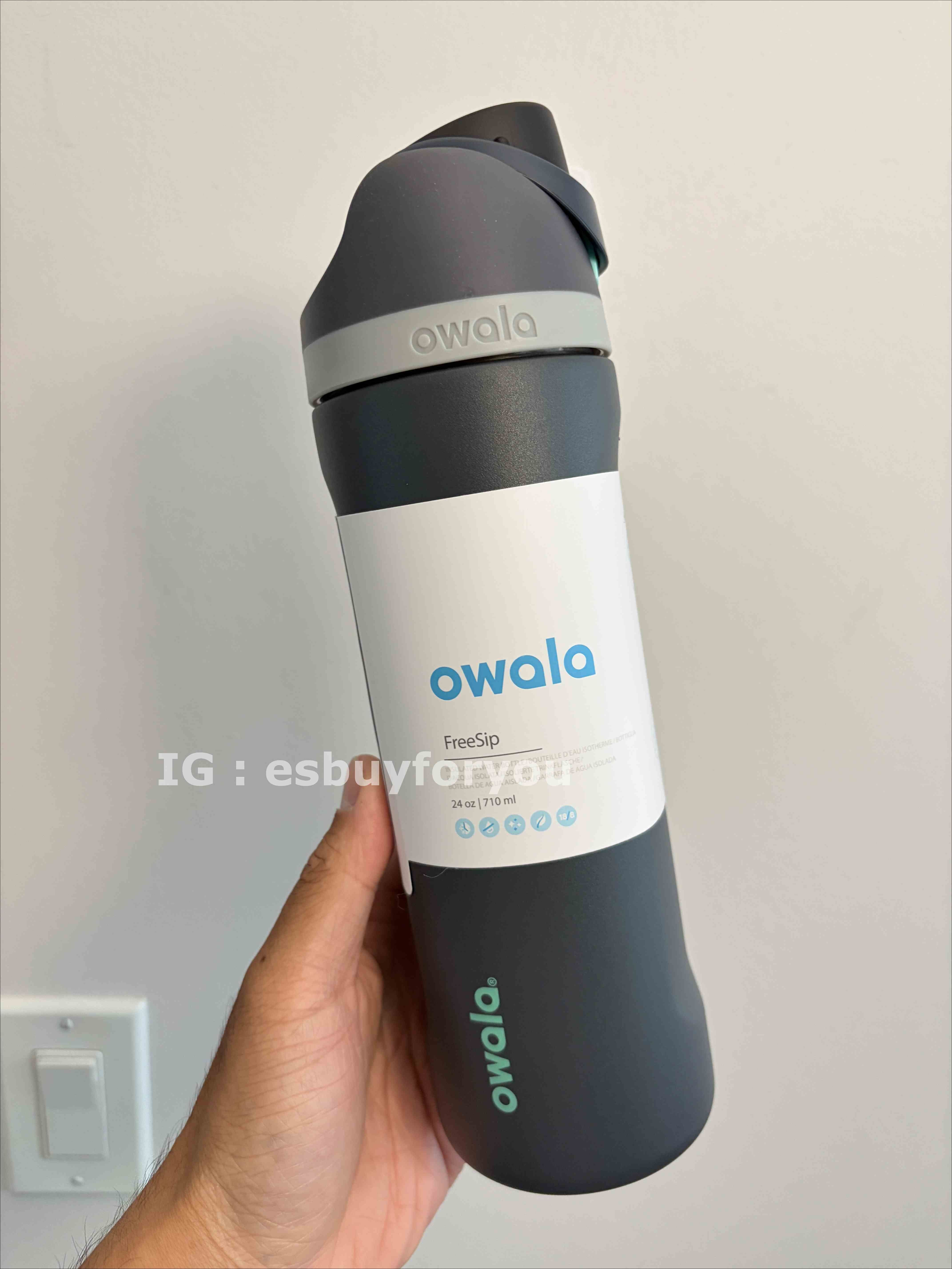 Owala (24/32oz) 不鏽鋼 FreeSip 水壺 (內有吸管) Foggy Tide 朦朧潮汐