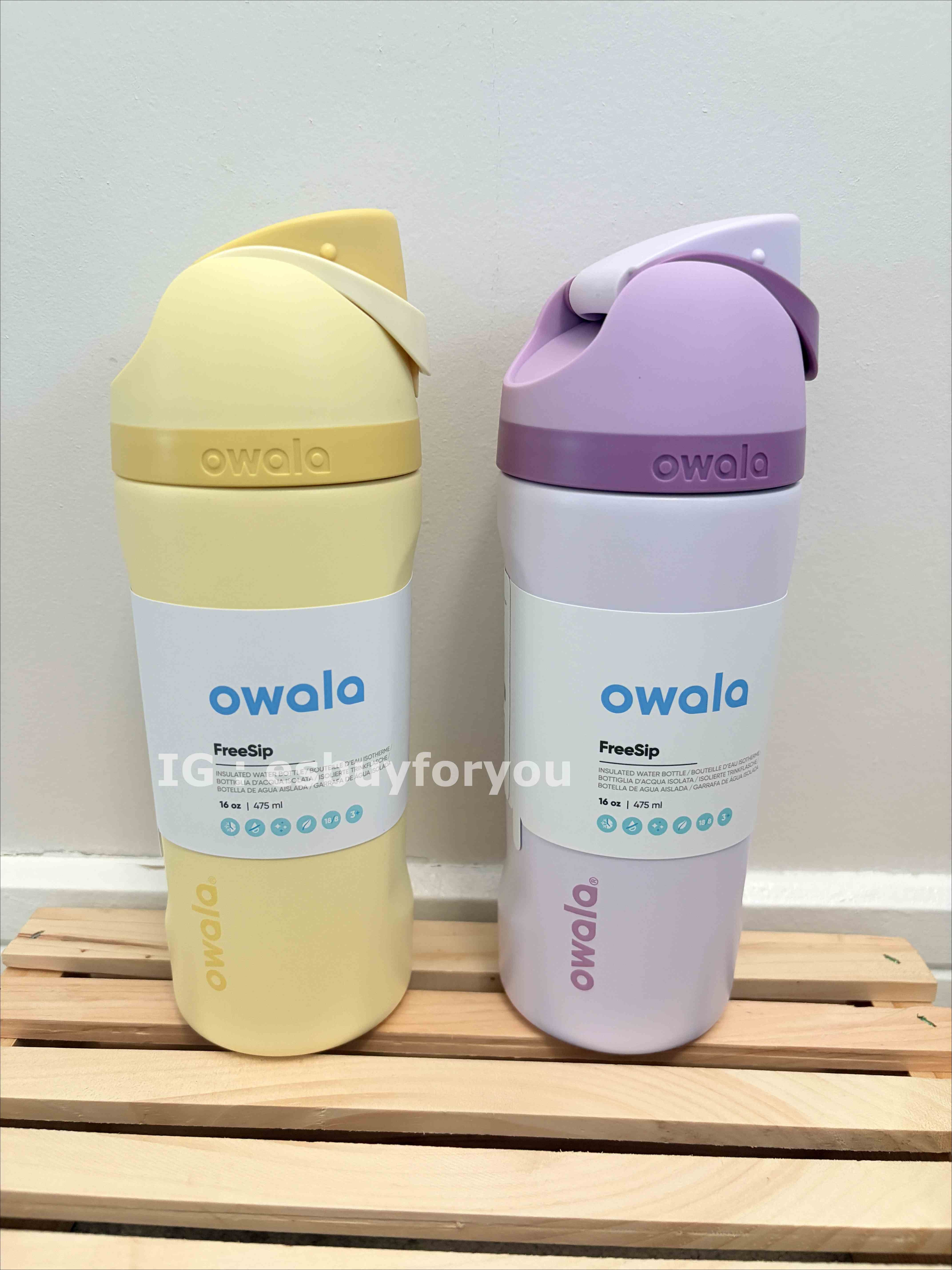 Owala (16/24/32oz) 不鏽鋼 FreeSip 水壺 (內有吸管) (2色)