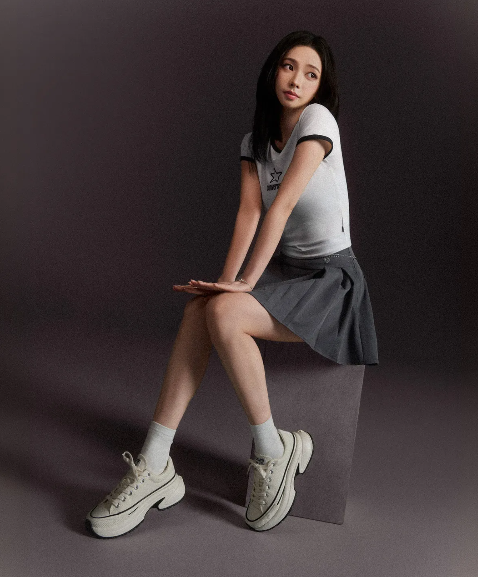 Karina代言同款！CONVERSE RUN STAR CRUSH 厚底鞋 增高 (2 Colours)