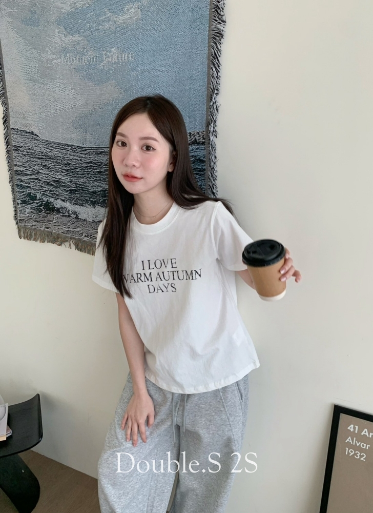 厚棉!簡約英字tee*3色