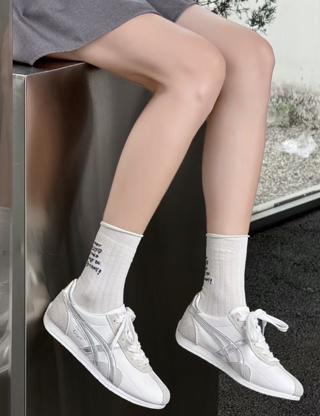 〈日本限定配色🤍〉Onitsuka Tiger 鬼塚虎 RUNSPARK 銀白