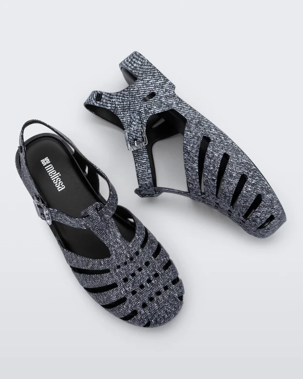 【預購】MELISSA H081907 Possession 果凍涼鞋 (黑色牛仔紋)