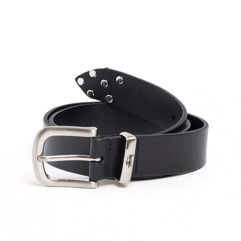 Stussy Metal S Tip Belt 皮帶 黑色 135191-BK [台灣現貨]