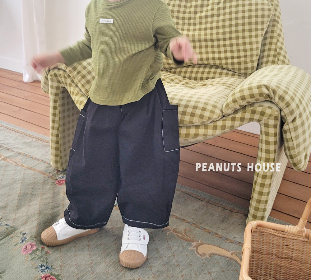 正韓秋PEANUTS 四色車線蘿蔔褲