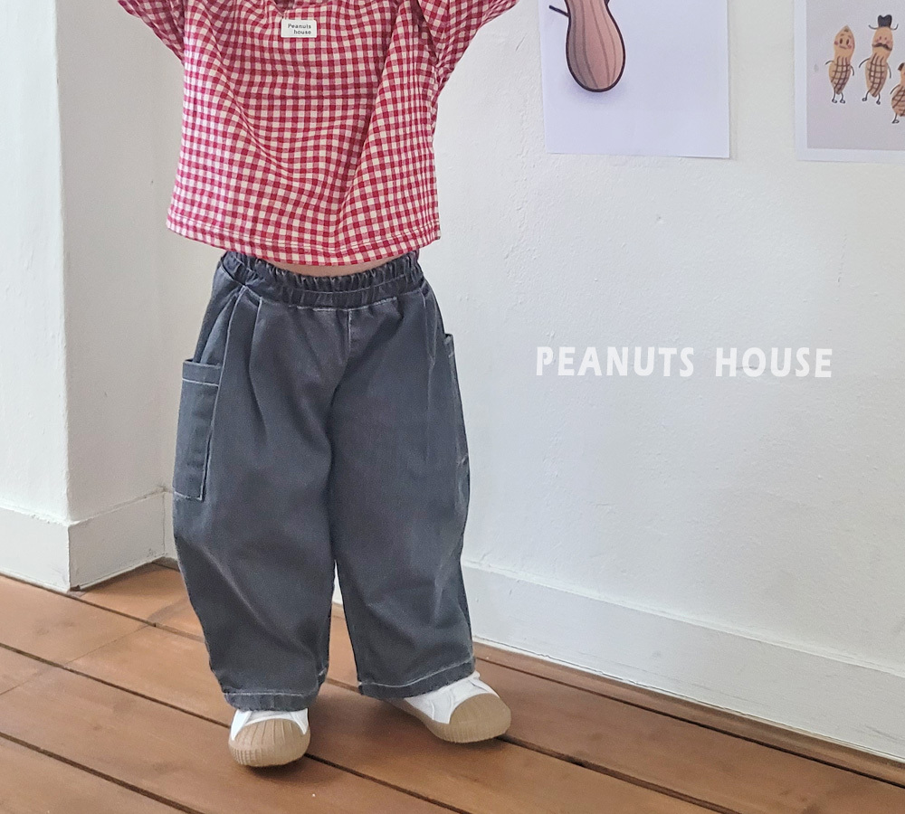 正韓秋PEANUTS 三色側邊大口袋工裝褲