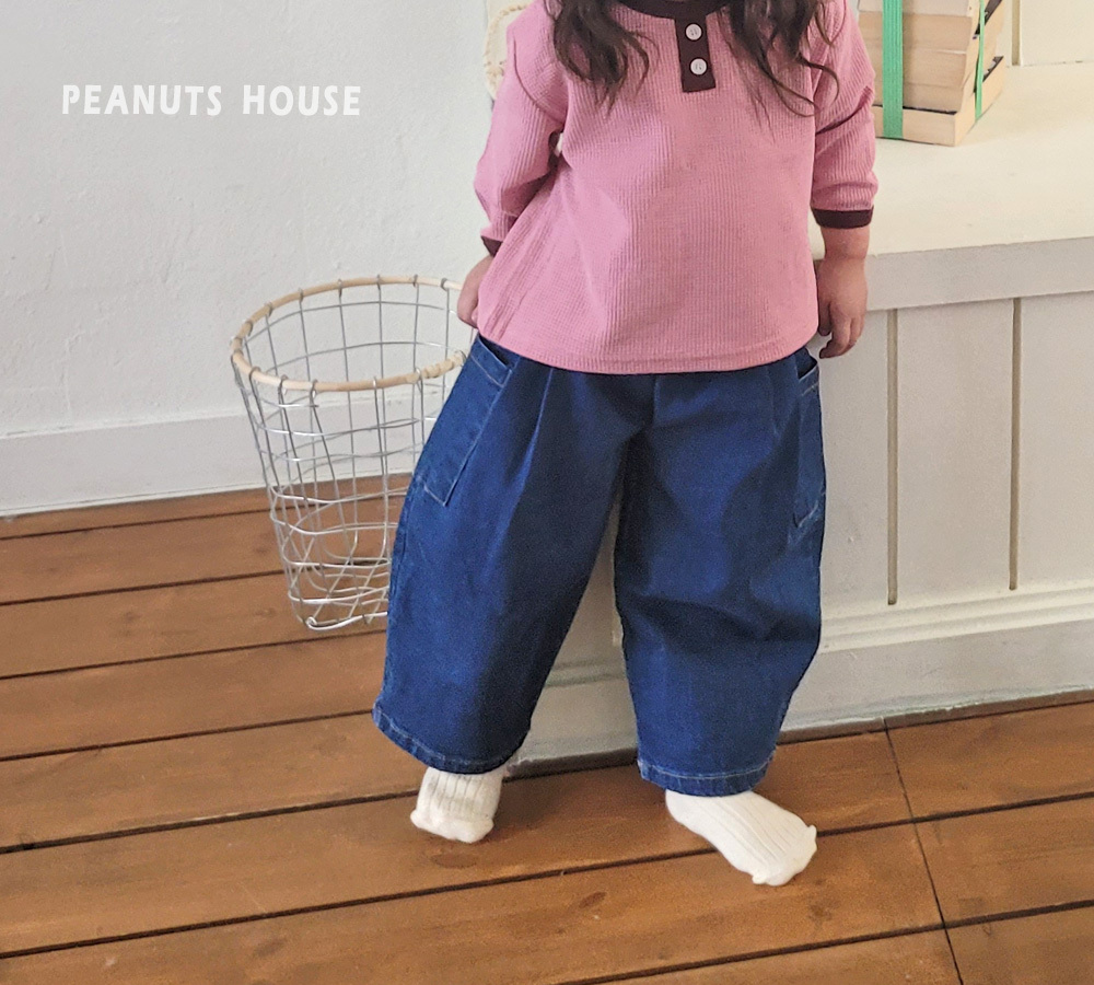 正韓秋PEANUTS 三色側邊大口袋工裝褲