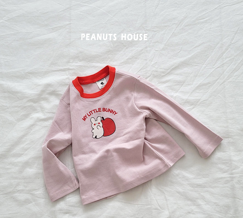 正韓秋PEANUTS 兩色蘋果兔兔上衣