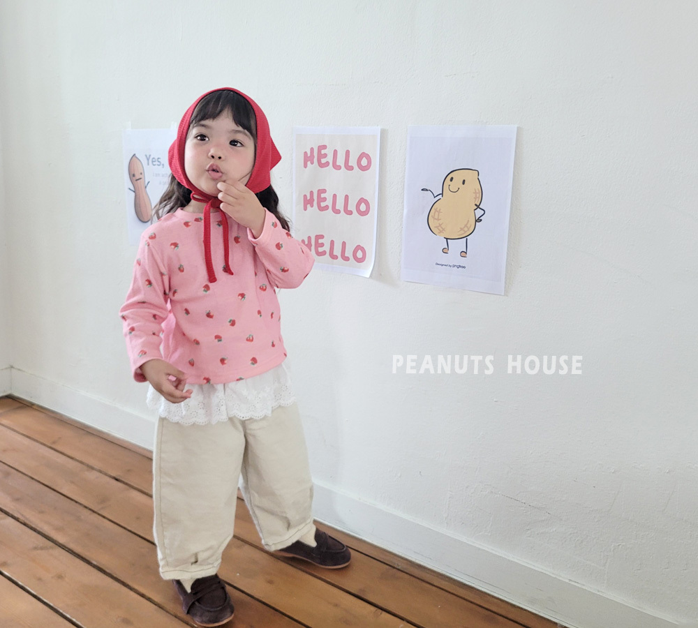 正韓秋PEANUTS 三色軟綿水果上衣