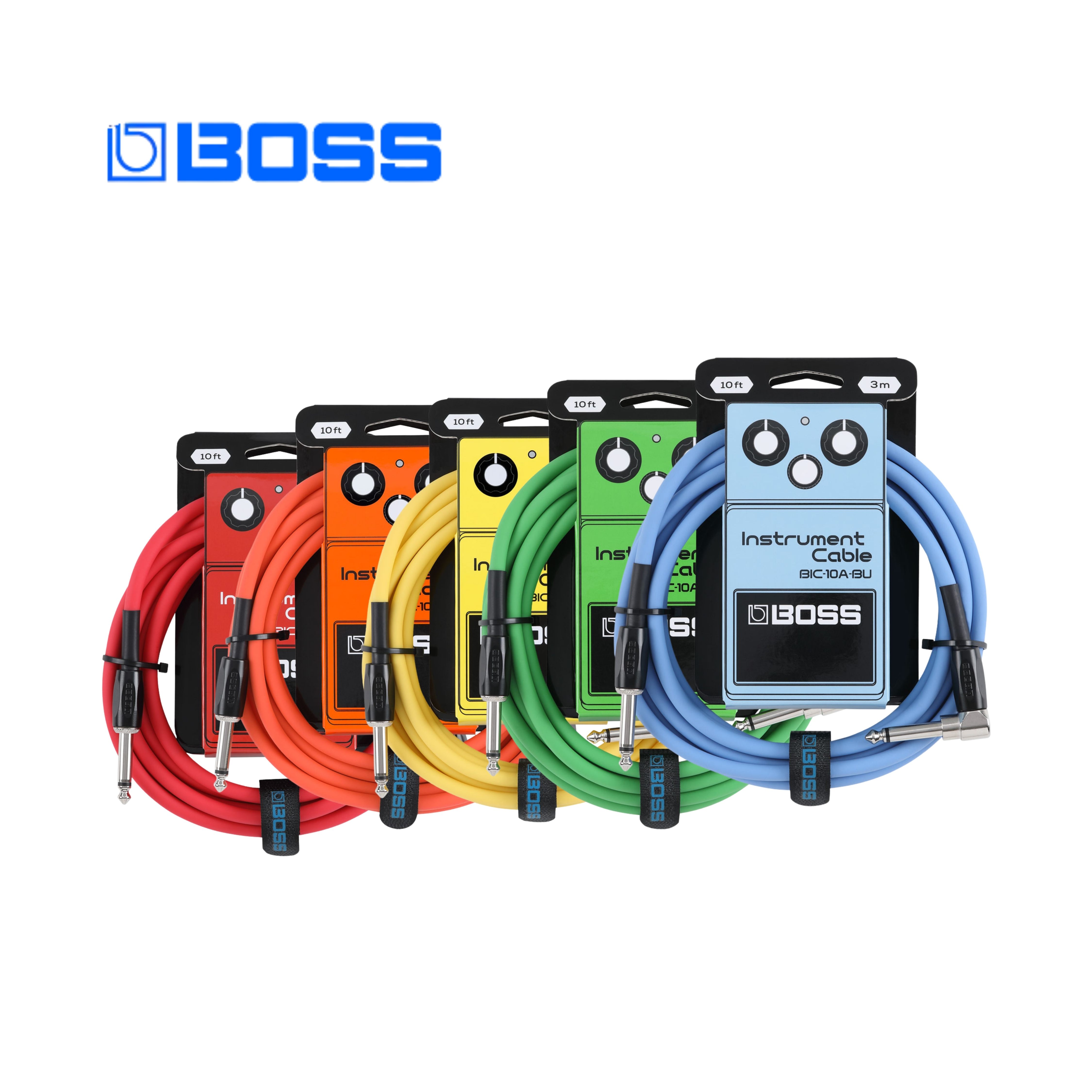 BOSS BIC-10A 效果器造型導線 3米 直L 金屬頭 無氧銅線芯重型編織屏蔽 線徑6.5mm