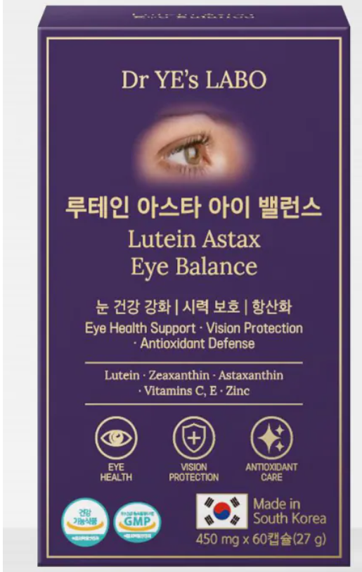 VF62 DR.YE's LABO Lutein AstaxEye Balance護眼寶 (450mg *60) (LA061)