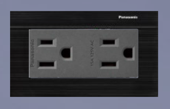 Panasonic 國際牌 GLATIMA系列 埋入附接地雙插座 WTGFP1512B 附蓋板