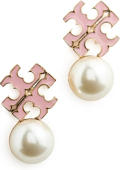 【預購】Tory Burch H081925 珍珠耳釘 (粉紅/金色)