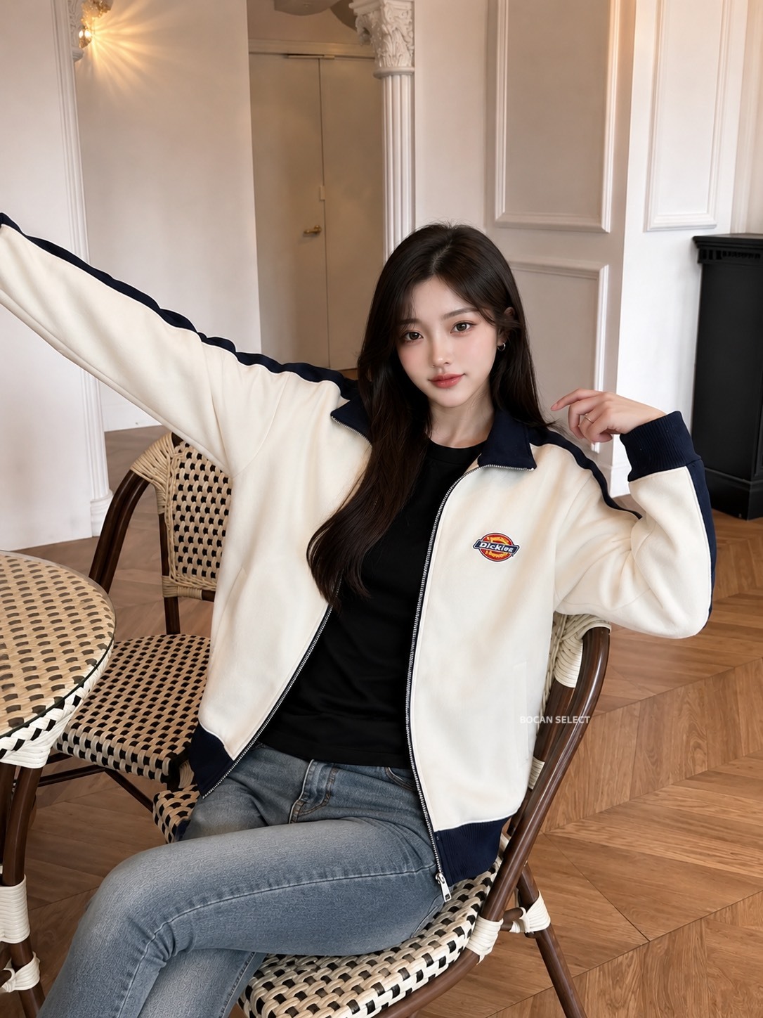 DICKIES 美式 撞色拼接 立領 重磅外套 男女同款