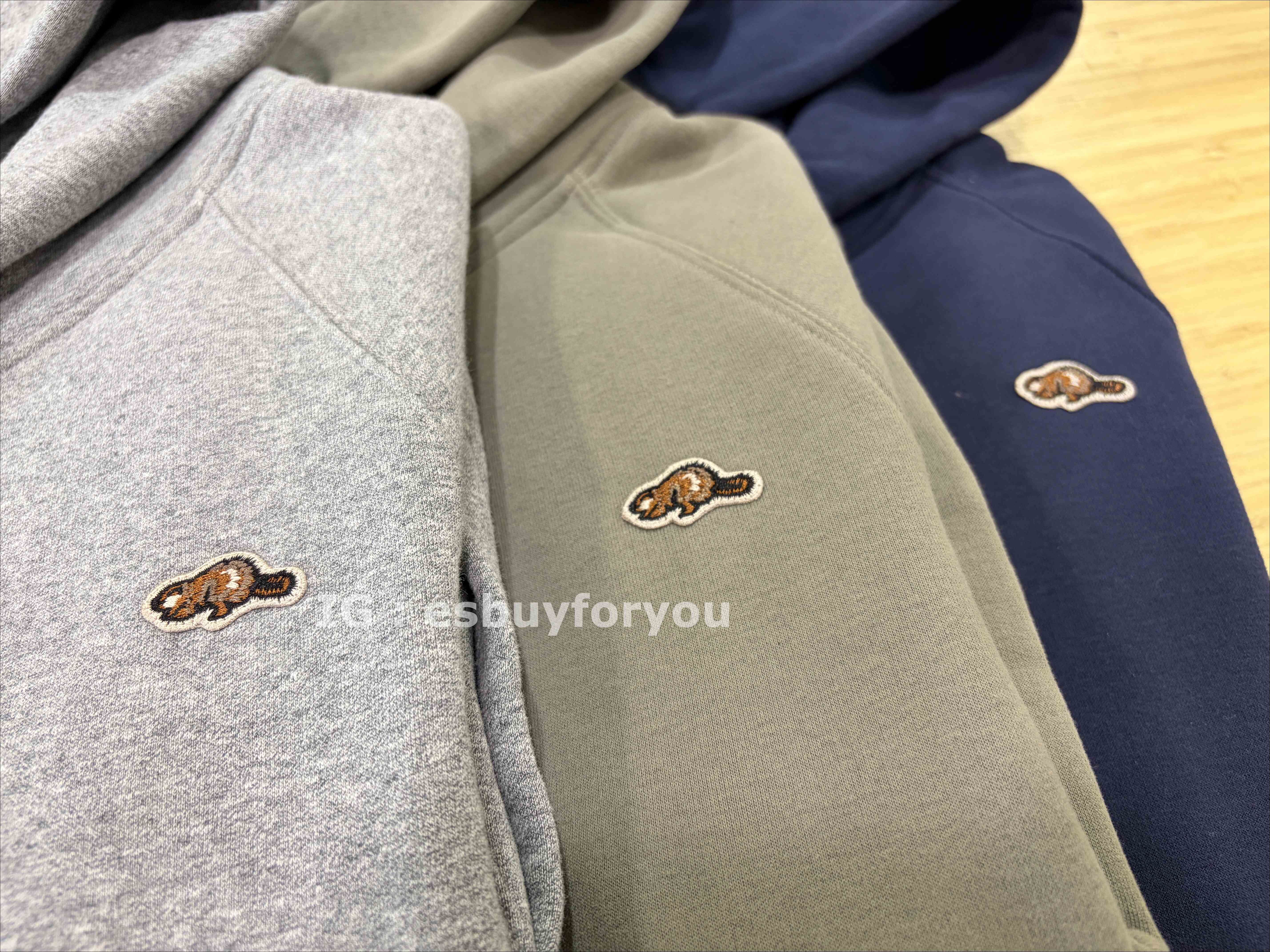 ROOTS 男大人 刺繡徽章 小海狸 厚棉刷毛 帽TEE (3色)