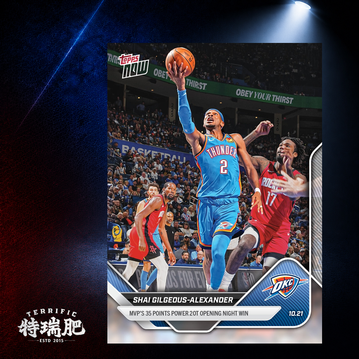 NBA球員卡 Shai Gilgeous-Alexander - 2025-26 NBA Topps NOW® - Card 1 奧克拉荷馬雷霆