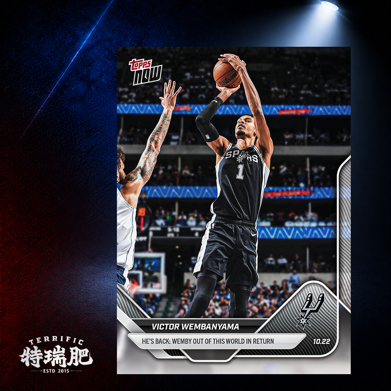 NBA球員卡 Victor Wembanyam - 2025-26 NBA Topps NOW® - Card 19 聖安東尼奧馬刺 斑馬