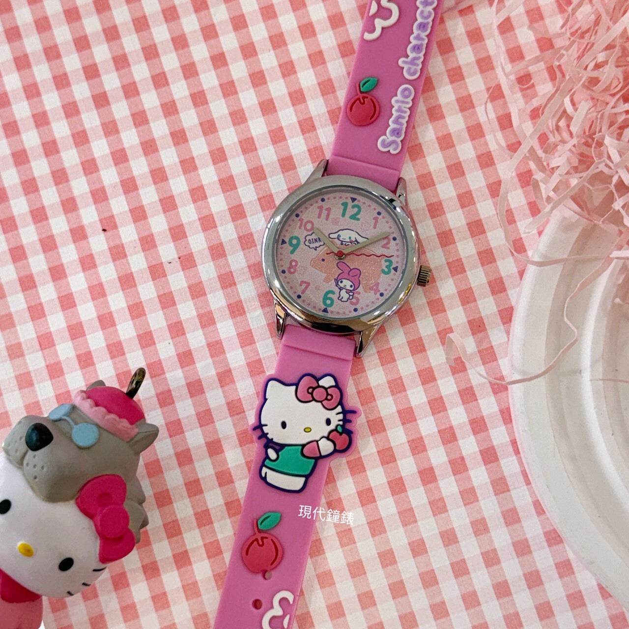【HELLO KITTY】凱蒂貓生動迷人立體豬豬圖案手錶 KT077LWPP1 30mm 現代鐘錶