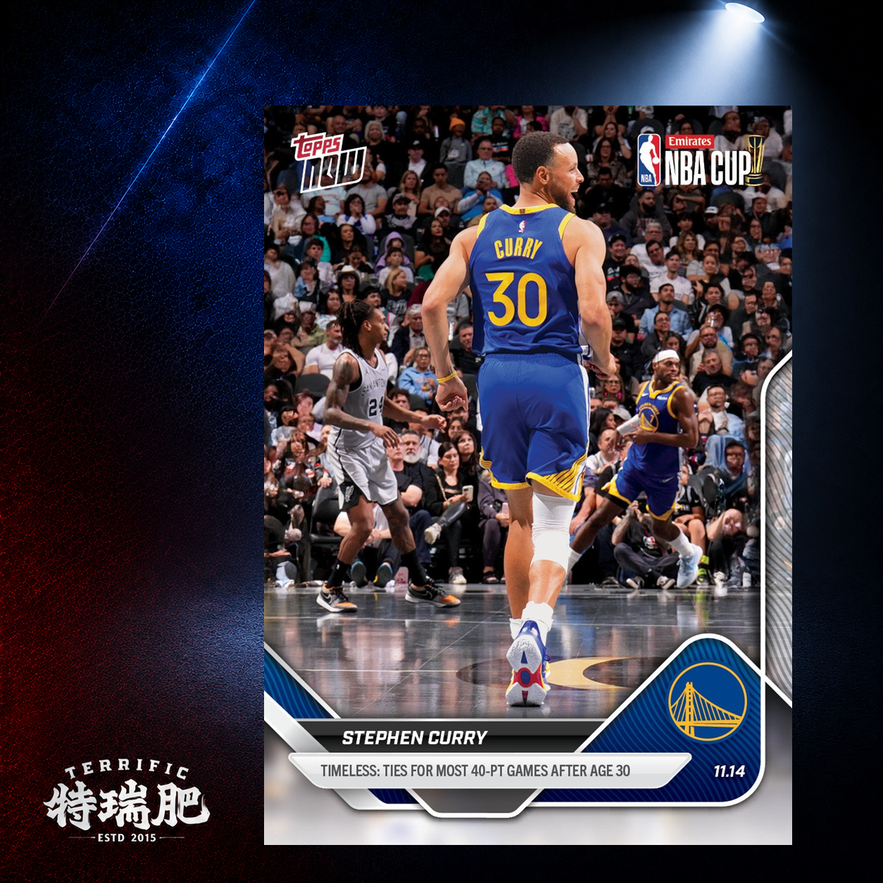 NBA球員卡 Stephen Curry - 2025-26 NBA Topps NOW® - Card 55 金州勇士