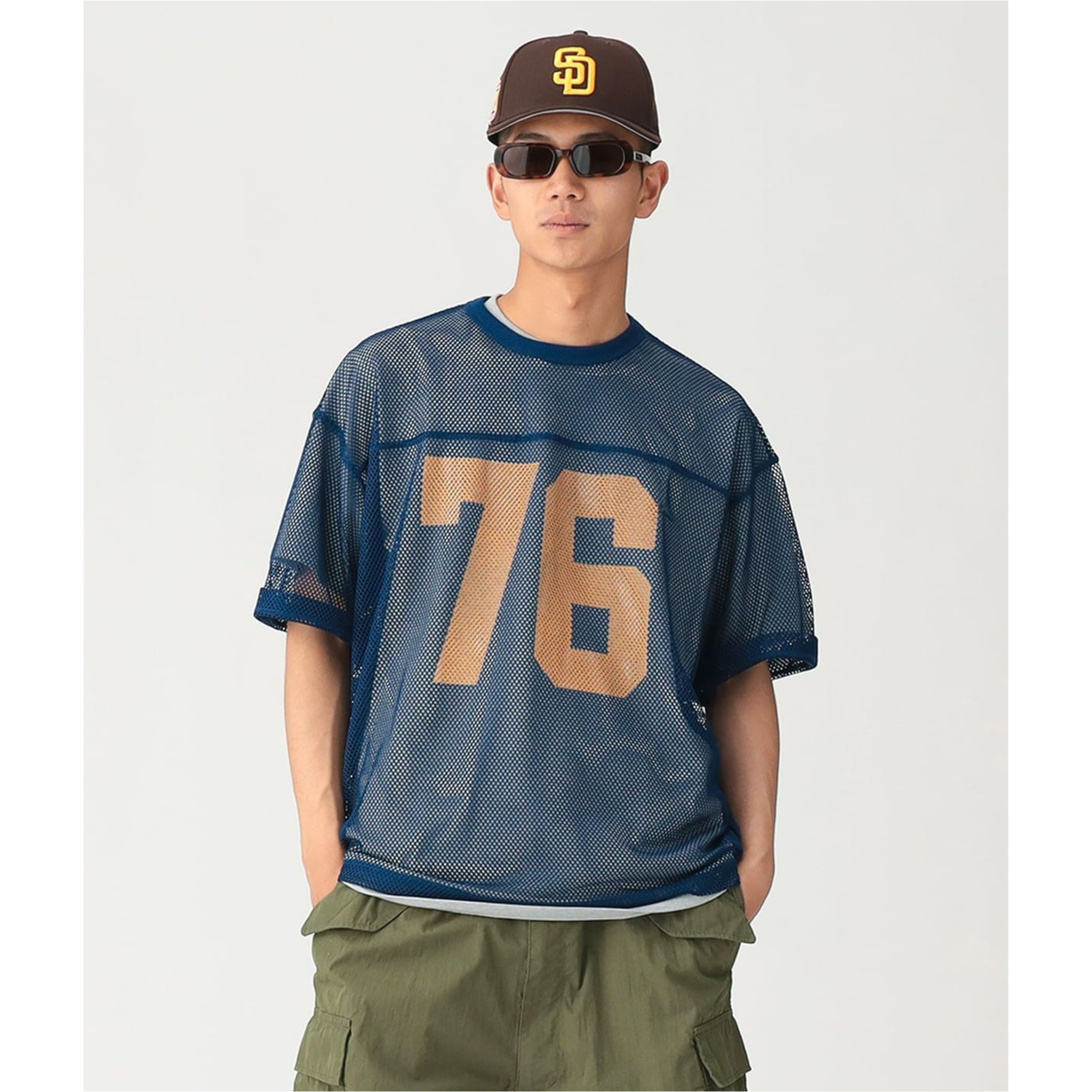 2026SS BEAMS Wide Short Fit Numbered Mesh Print T-shirt 網洞 網眼 多層次 穿搭 短T 球衣 現貨 11081677147