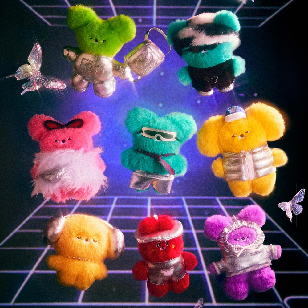 WASABI BEAR 復古未來絨毛吊飾系列 [6入/中盒]