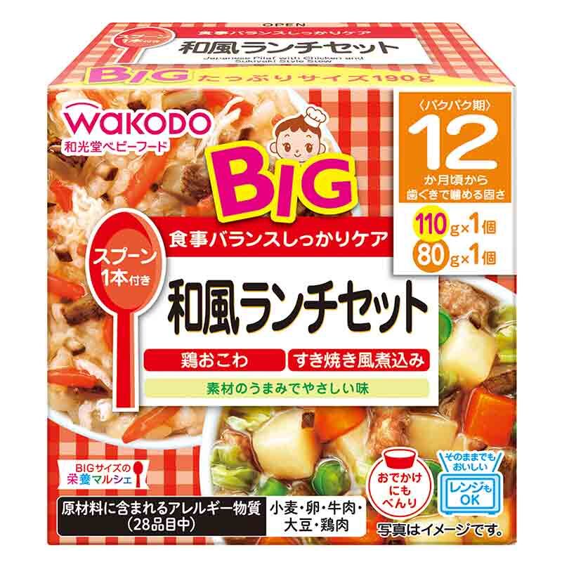【Wakodo】BIG Ready-to-Eat Cup Chicken Mixed Rice & Sukiyaki Style Stew 190g (110g+80g) (12 Months+)
