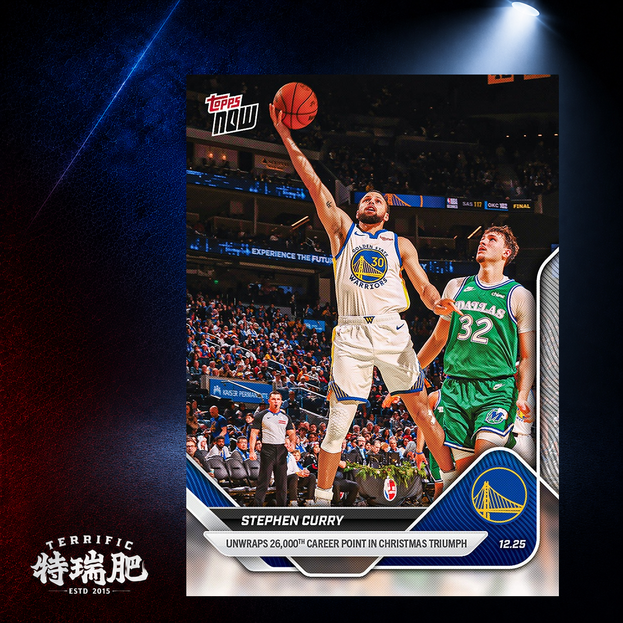 NBA球員卡 Stephen Curry - 2025-26 NBA Topps NOW® - Card 101 金州勇士