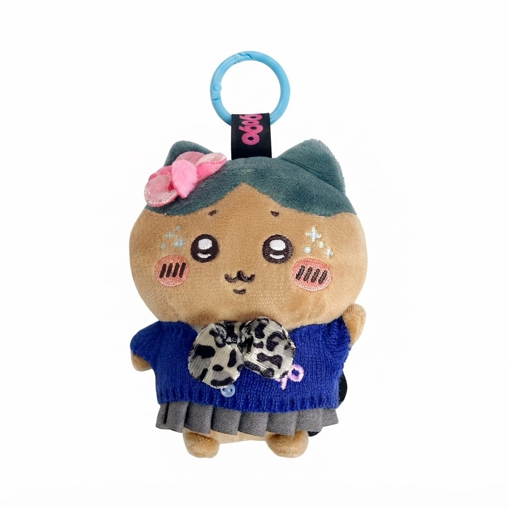 9090 × Chiikawa Shibuya Gal Plush Keychain (Hachiware)