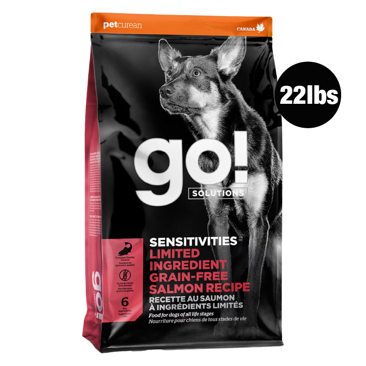 Go! Solutions低敏系列-單⼀肉源 無穀物 三文魚 狗糧配方 22lbs