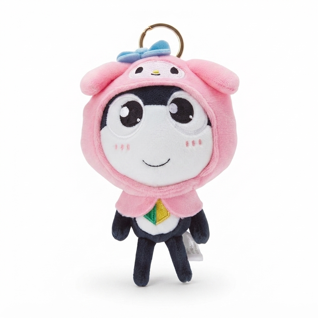 Keroro x Sanrio Tamama My Melody Plush Keychain