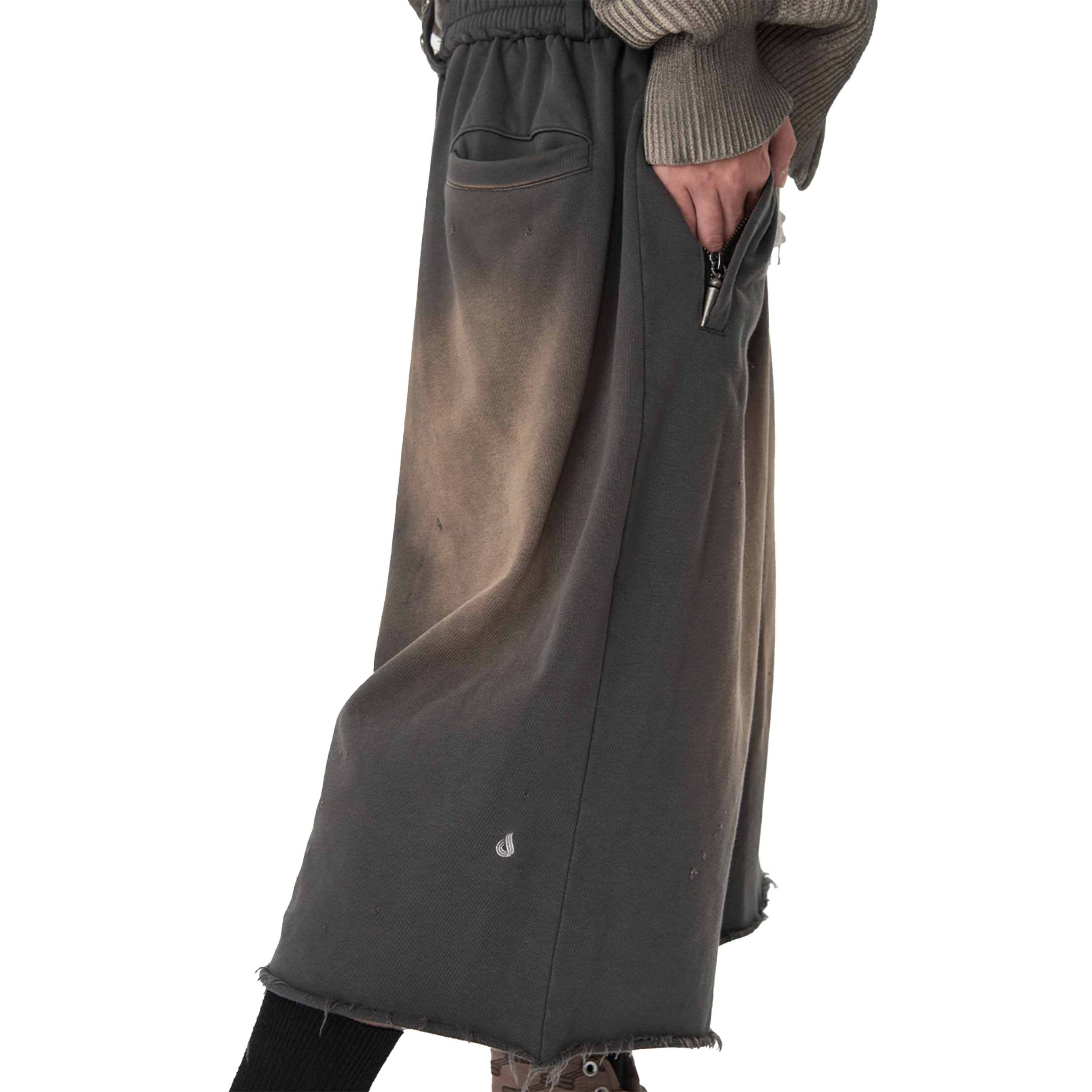 JOBDATASHEET Distressed Washed Cropped Pants [D51]