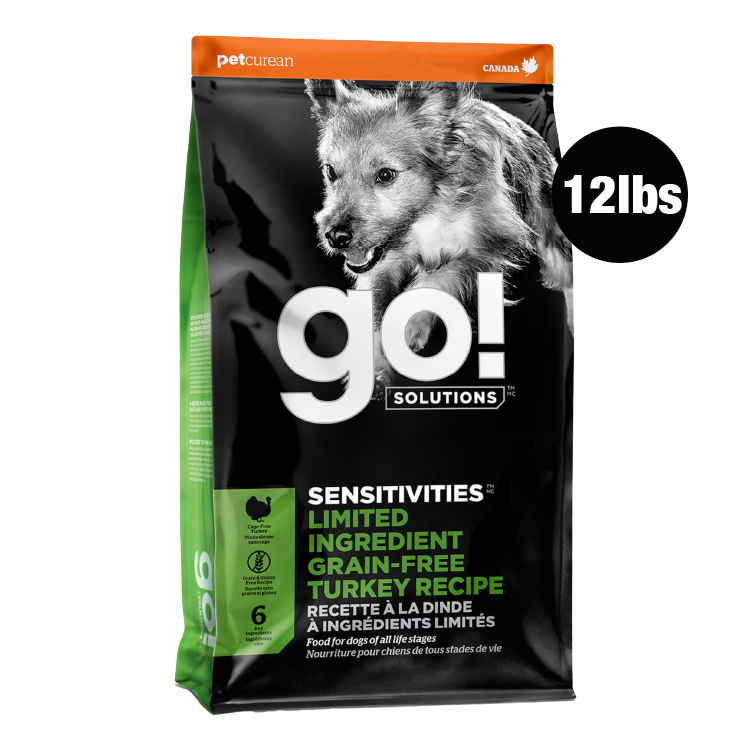 Go! Solutions低敏系列-單⼀肉源 無穀物 火雞肉 狗糧配方 12lbs