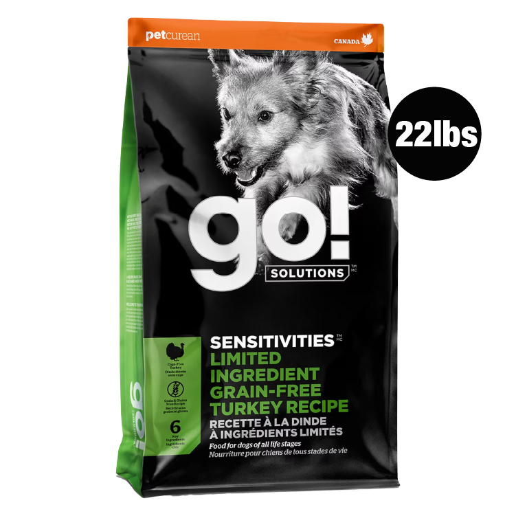 Go! Solutions低敏系列-單⼀肉源 無穀物 火雞肉 狗糧配方 22lbs