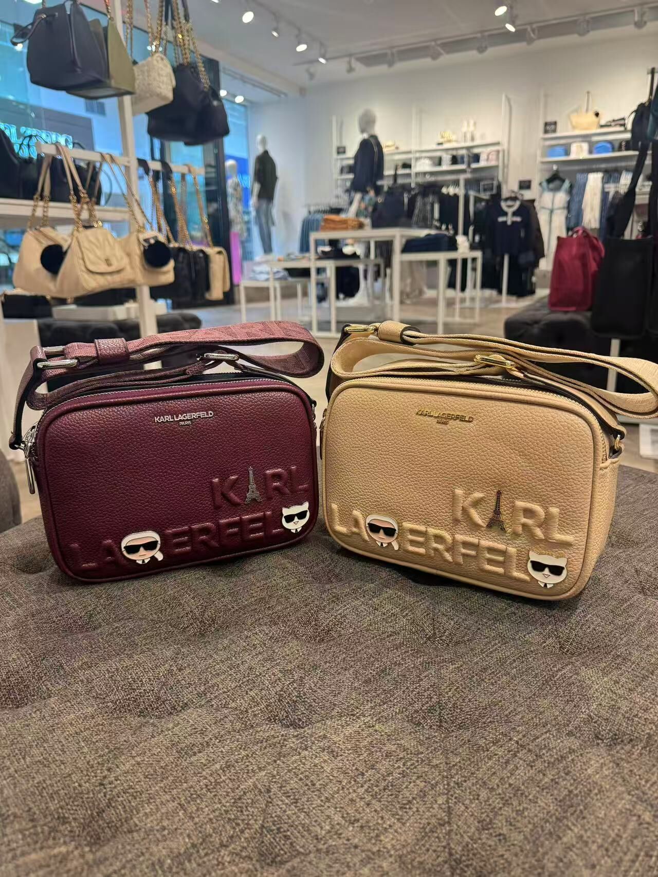 【預購】Karl Lagerfeld H0819100 MAYBELLE 壓紋斜背包