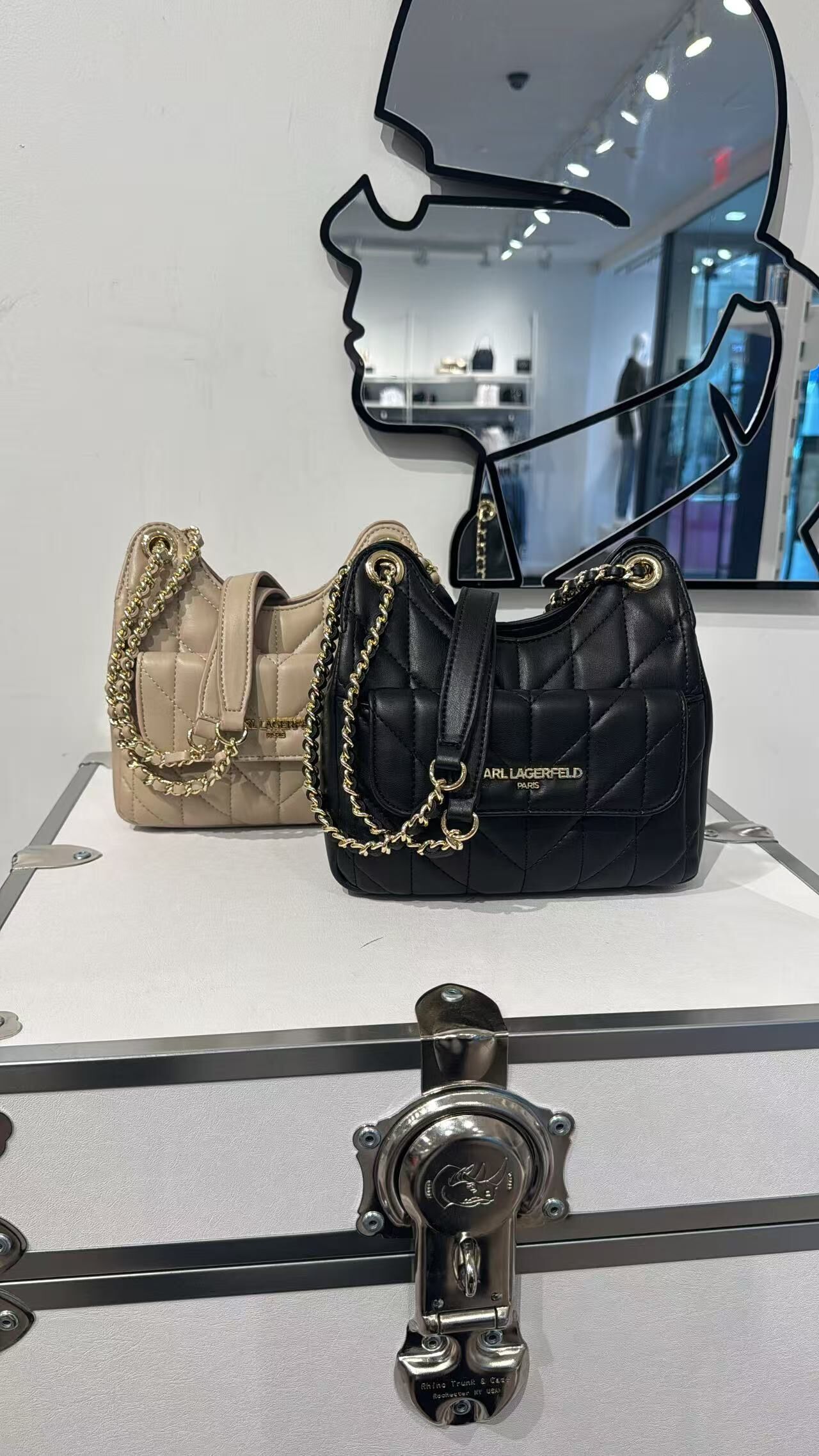 【預購】Karl Lagerfeld H0819101 JANE 菱格紋肩背包