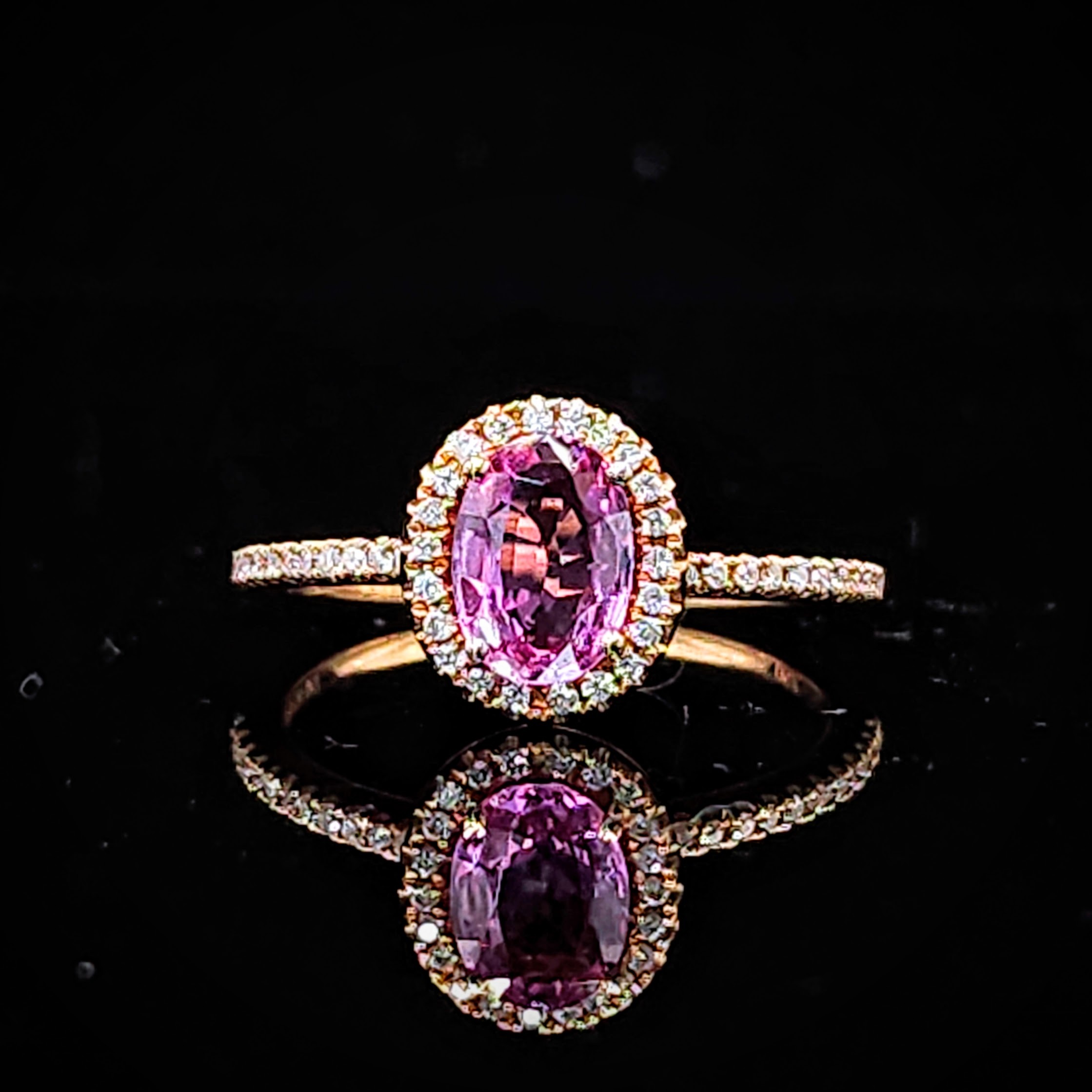 18K White Gold 0.98ct Sapphire and Diamond Ring