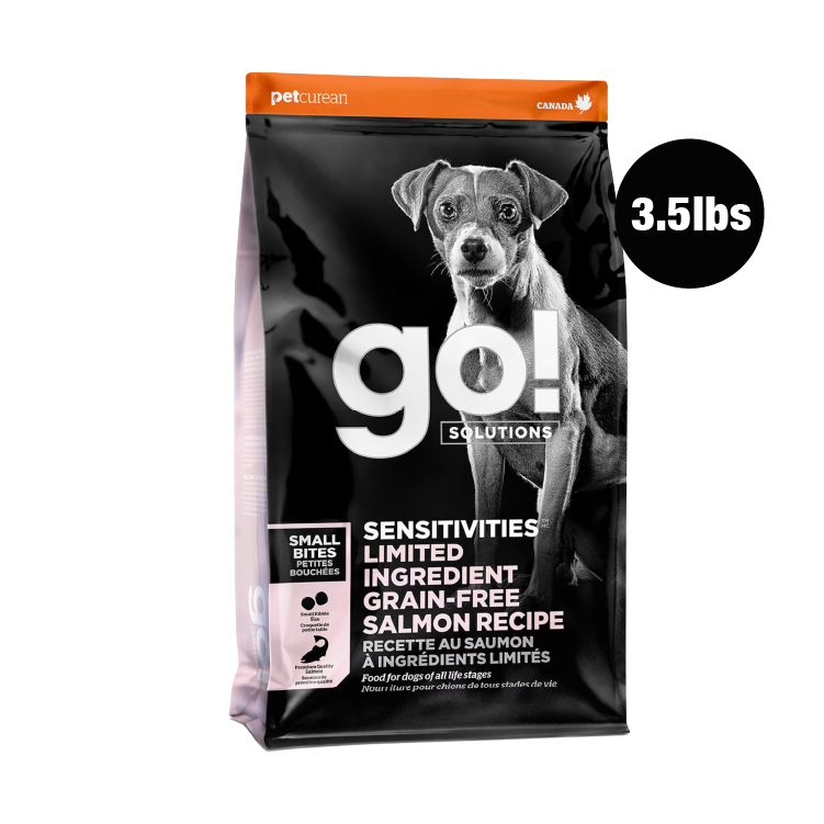 Go! Solutions 低敏系列-單⼀肉源無穀物 三文魚 小型犬配方3.5lbs
