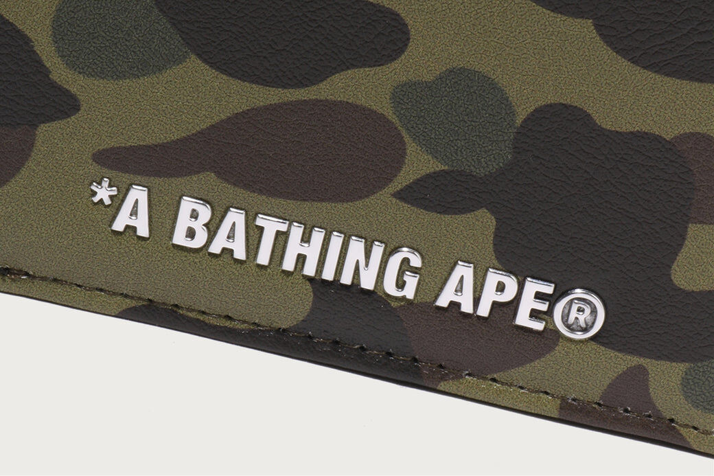 2026SS BAPE A BATHING APE BAPE 1ST CAMO MINI WALLET 迷彩 皮革 皮夾 短夾 零錢袋 現貨 1M80190008